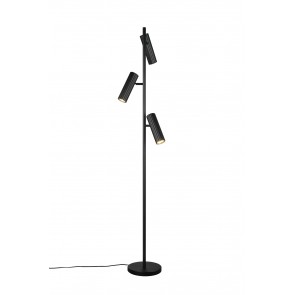 SOKA Φωτιστικό Δαπέδου Trio Lighting 467700332 Τρίφωτο Μαύρο Μεταλικό 4017807658644