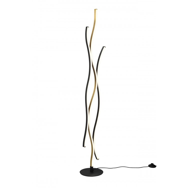 BLAZE Φωτιστικό Δαπέδου LED Trio Lighting 441210308 Χρυσό Ματ Μαύρο Ματ 4017807540390 BLAZE Φωτιστικό Δαπέδου LED Trio Lighting 441210308 Χρυσό Ματ Μαύρο Ματ 4017807540390