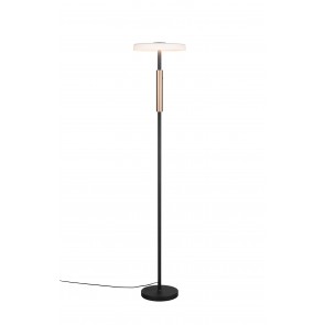 CELESTE Φωτιστικό Δαπέδου LED Trio Lighting 454910165 Καφέ Μαύρο Ξύλο Μεταλλικό 4017807627428
