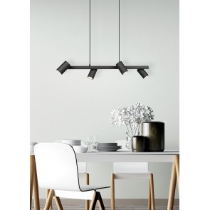 MARLEY Κρεμαστό Φωτιστικό TRIO LIGHTING 302400432 τετράφωτο μαύρο