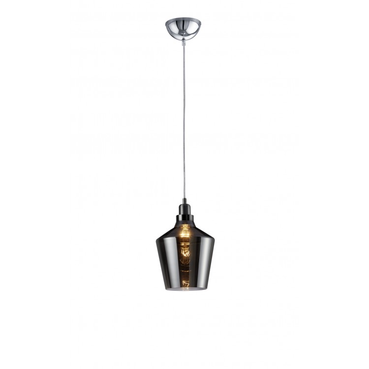 CALAIS Κρεμαστό Φωτιστικό TRIO LIGHTING 304800142 φιμέ γυάλινο