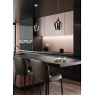 CALAIS Κρεμαστό Φωτιστικό TRIO LIGHTING 304800142 φιμέ γυάλινο