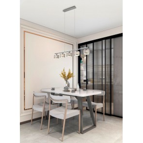 KAPRUN Κρεμαστό Φωτιστικό TRIO LIGHTING 311600506 πεντάφωτο υφασμάτινο