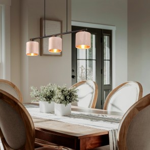 JULIETA Κρεμαστό Φωτιστικό TRIO LIGHTING 319000344 τρίφωτο υφασμάτινο