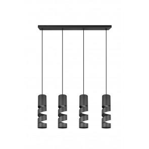 STREAM Κρεμαστό Φωτιστικό TRIO LIGHTING 364000432 τετράφωτο μαύρο