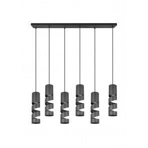 STREAM Κρεμαστό Φωτιστικό TRIO LIGHTING 364000632 εξάφωτο μαύρο