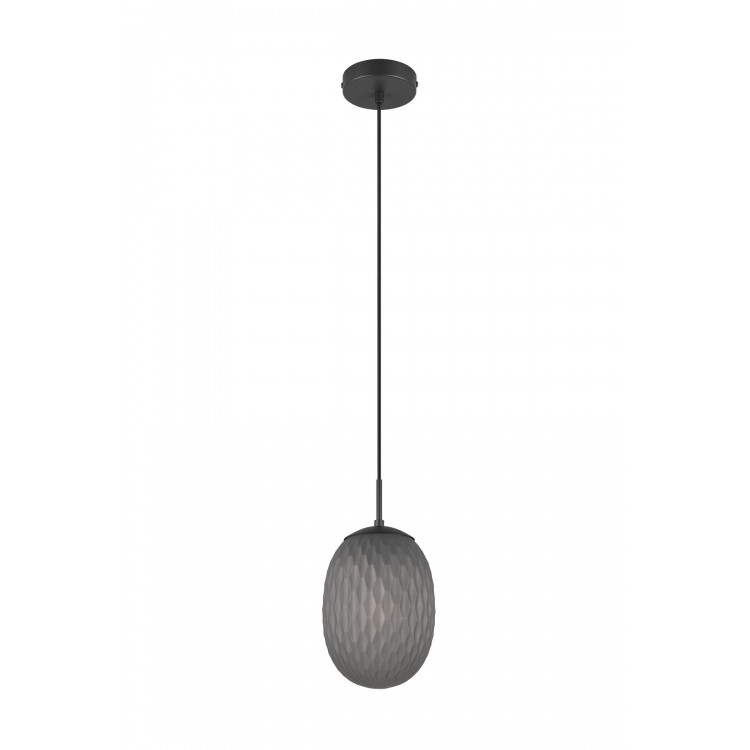 FACETTE Κρεμαστό Φωτιστικό TRIO LIGHTING 364200154 φιμέ γυάλινο