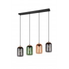 CORK Κρεμαστό Φωτιστικό TRIO LIGHTING 364600417 τετράφωτο γυάλινο CORK Κρεμαστό Φωτιστικό TRIO LIGHTING 364600417 τετράφωτο γυάλινο