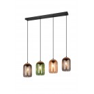 CORK Κρεμαστό Φωτιστικό TRIO LIGHTING 364600417 τετράφωτο γυάλινο CORK Κρεμαστό Φωτιστικό TRIO LIGHTING 364600417 τετράφωτο γυάλινο