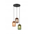 CORK Κρεμαστό Φωτιστικό TRIO LIGHTING 364630317 τρίφωτο γυάλινο