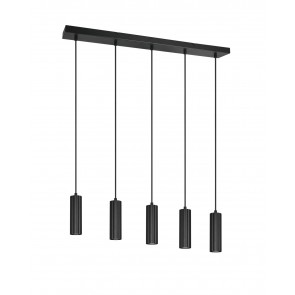 SOKA Κρεμαστό Φωτιστικό TRIO LIGHTING 367700532 πεντάφωτο μαύρο