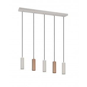SOKA Κρεμαστό Φωτιστικό TRIO LIGHTING 367700565 πεντάφωτο καφέ