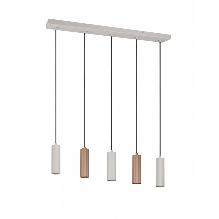 SOKA Κρεμαστό Φωτιστικό TRIO LIGHTING 367700565 πεντάφωτο καφέ