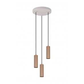 SOKA Κρεμαστό Φωτιστικό TRIO LIGHTING 367730365 τρίφωτο καφέ