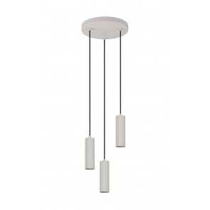 SOKA Κρεμαστό Φωτιστικό TRIO LIGHTING 367730376 τρίφωτο γκρι
