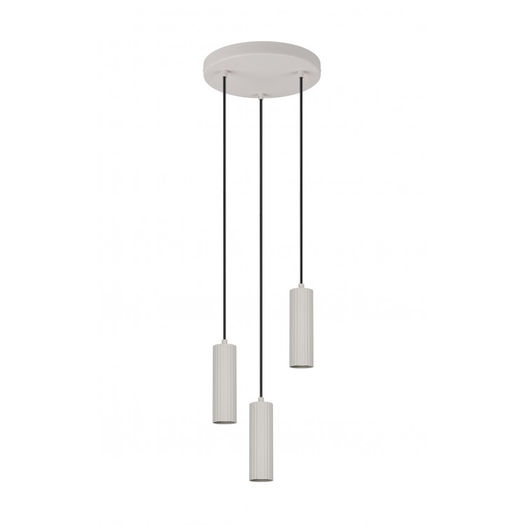 SOKA Κρεμαστό Φωτιστικό TRIO LIGHTING 367730376 τρίφωτο γκρι