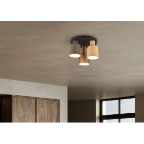 AGUDO Φωτιστικό Οροφής TRIO LIGHTING 619430317 τρίφωτο πολύχρωμο
