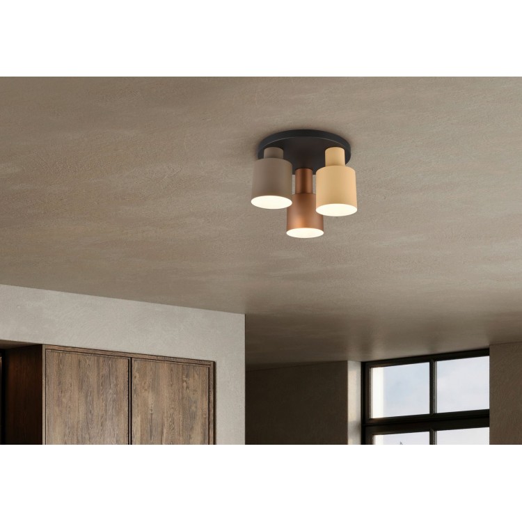 AGUDO Φωτιστικό Οροφής TRIO LIGHTING 619430317 τρίφωτο πολύχρωμο AGUDO Φωτιστικό Οροφής TRIO LIGHTING 619430317 τρίφωτο πολύχρωμο