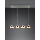 DIOS 331410407 LED Κρεμαστό Φωτιστικό TRIO LIGHTING νίκελ τετράφωτο dimming
