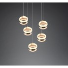 DIOS 331430507 LED Κρεμαστό Φωτιστικό TRIO LIGHTING νίκελ πεντάφωτο