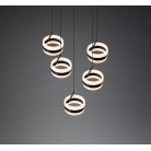 DIOS 331430532 LED Κρεμαστό Φωτιστικό TRIO LIGHTING πεντάφωτο μαύρο