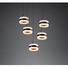 DIOS 331430532 LED Κρεμαστό Φωτιστικό TRIO LIGHTING πεντάφωτο μαύρο