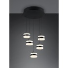 DIOS 331430532 LED Κρεμαστό Φωτιστικό TRIO LIGHTING πεντάφωτο μαύρο