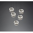 DIOS 331430532 LED Κρεμαστό Φωτιστικό TRIO LIGHTING πεντάφωτο μαύρο