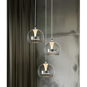 FLYNT 331630306 LED Κρεμαστό Φωτιστικό TRIO LIGHTING διάφανο γυαλί