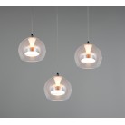 FLYNT 331630306 LED Κρεμαστό Φωτιστικό TRIO LIGHTING διάφανο γυαλί