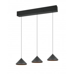 LAGUNA 336210332 LED Κρεμαστό Φωτιστικό TRIO LIGHTING μαύρο τρίφωτο