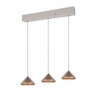 LAGUNA 336210365 LED Κρεμαστό Φωτιστικό TRIO LIGHTING καφέ γκρι τρίφωτο