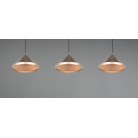 LAGUNA 336210365 LED Κρεμαστό Φωτιστικό TRIO LIGHTING καφέ γκρι τρίφωτο