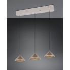 LAGUNA 336210365 LED Κρεμαστό Φωτιστικό TRIO LIGHTING καφέ γκρι τρίφωτο