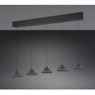 LAGUNA 336210532 LED Κρεμαστό Φωτιστικό TRIO LIGHTING μαύρο πεντάφωτο