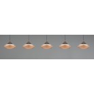 LAGUNA 336210565 LED Κρεμαστό Φωτιστικό TRIO LIGHTING καφέ γκρι πεντάφωτο