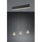 ROMEO 337010307 LED Κρεμαστό Φωτιστικό TRIO LIGHTING τρίπλο νίκελ