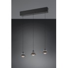 ROMEO 337010332 LED Κρεμαστό Φωτιστικό TRIO LIGHTING τρίπλο μαύρο
