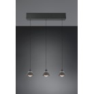 ROMEO 337010332 LED Κρεμαστό Φωτιστικό TRIO LIGHTING τρίπλο μαύρο