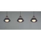 ROMEO 337010332 LED Κρεμαστό Φωτιστικό TRIO LIGHTING τρίπλο μαύρο