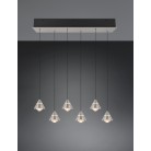 ROMEO 337010607 LED Κρεμαστό Φωτιστικό TRIO LIGHTING εξάφωτο νίκελ