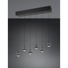 ROMEO 337010632 LED Κρεμαστό Φωτιστικό TRIO LIGHTING εξάφωτο μαύρο minimal