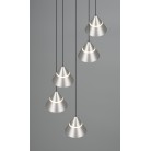 ROMEO 337030507 LED Κρεμαστό Φωτιστικό TRIO LIGHTING πεντάφωτο νίκελ