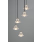 ROMEO 337030507 LED Κρεμαστό Φωτιστικό TRIO LIGHTING πεντάφωτο νίκελ