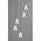 ROMEO 337030507 LED Κρεμαστό Φωτιστικό TRIO LIGHTING πεντάφωτο νίκελ