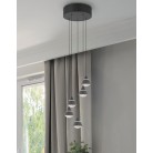 ROMEO 337030532 LED Κρεμαστό Φωτιστικό TRIO LIGHTING πεντάφωτο μαύρο