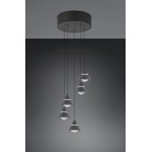 ROMEO 337030532 LED Κρεμαστό Φωτιστικό TRIO LIGHTING πεντάφωτο μαύρο