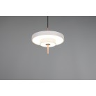 KEATON 340210176 LED Κρεμαστό Φωτιστικό TRIO LIGHTING δίσκος warm grey καφέ