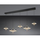 KEATON 340210580 LED Κρεμαστό Φωτιστικό TRIO LIGHTING ορειχάλκινο μαύρο πεντάφωτο