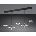 KEATON 340210580 LED Κρεμαστό Φωτιστικό TRIO LIGHTING ορειχάλκινο μαύρο πεντάφωτο